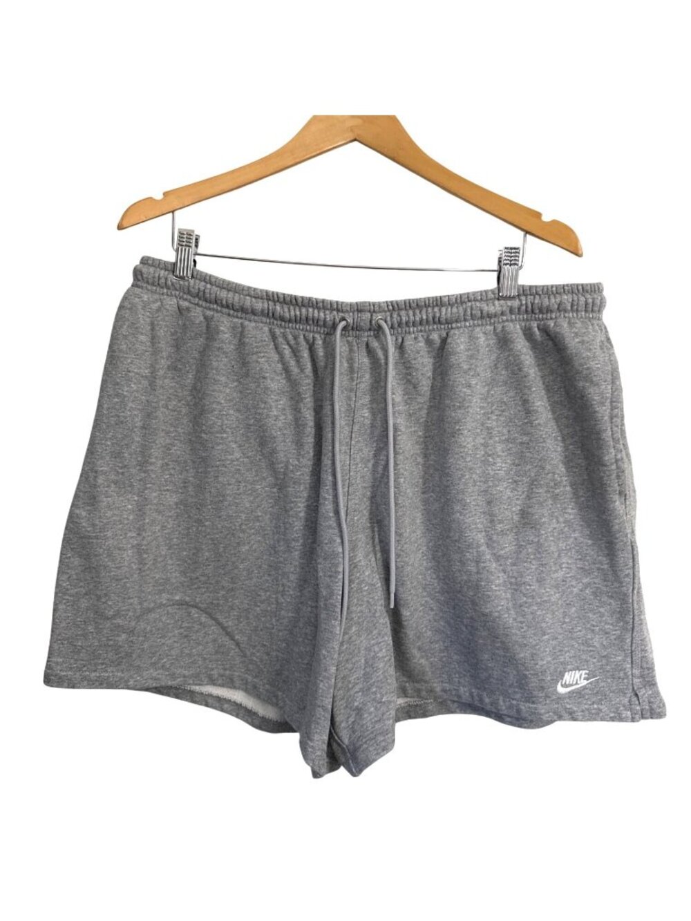 Nike Mens Gray Athletic Shorts XXL Drawstring Elastic Waist Logo Pocket